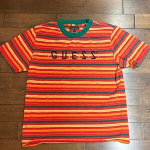 GUESS X J Balvin Collaboration Vibras Tour Striped T-Shirt size medium